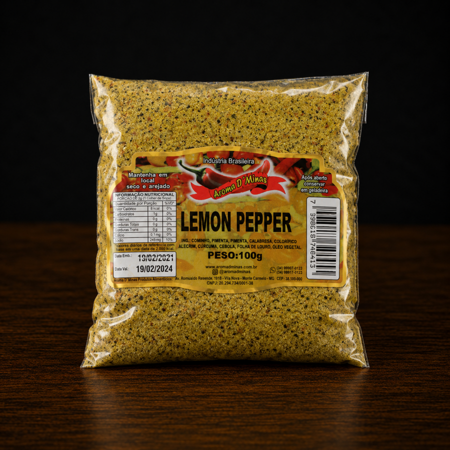 Aroma D Minas Tempero Lemon Pepper 100G