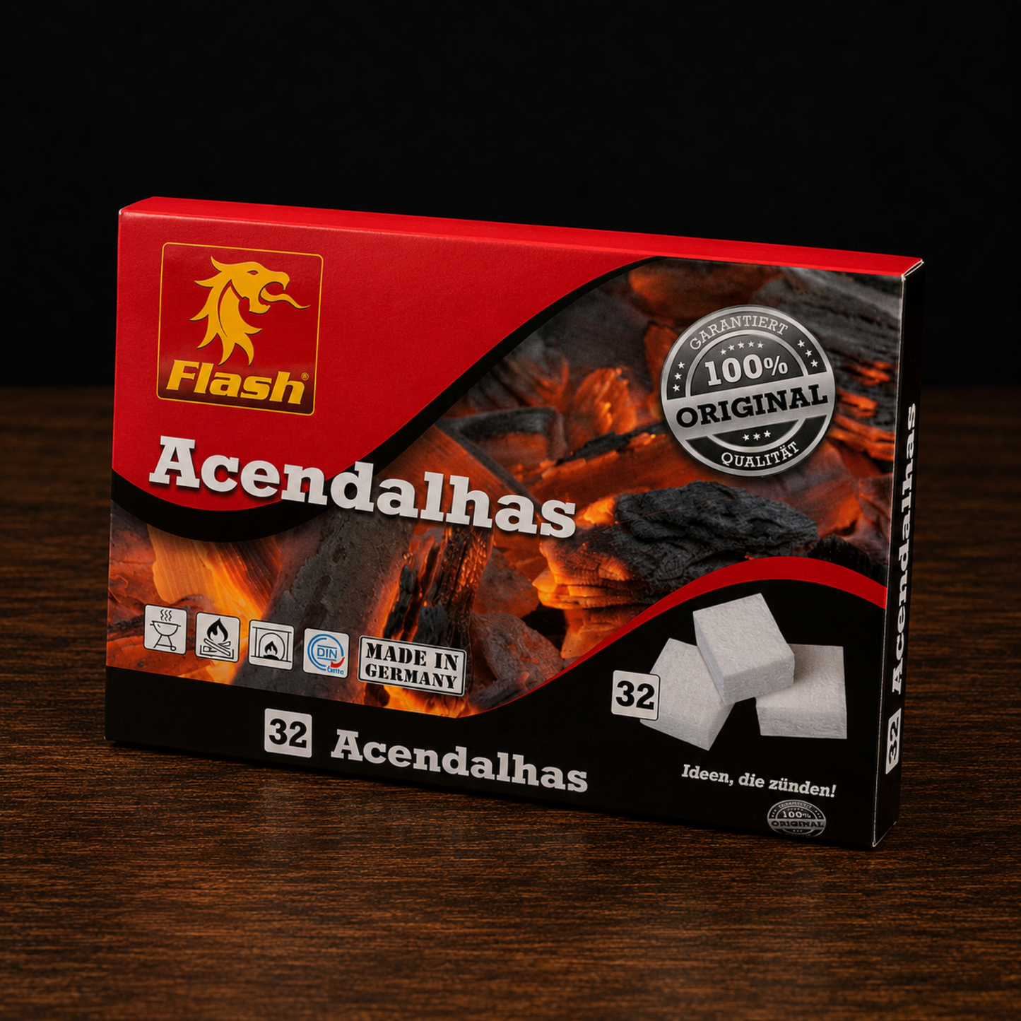 Acendalha Branca Parafina 32 Unidades