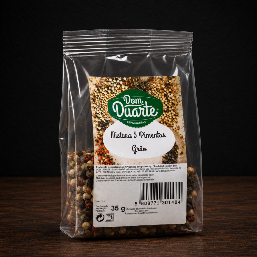 Mistura 5 Pimentas Grão 35G