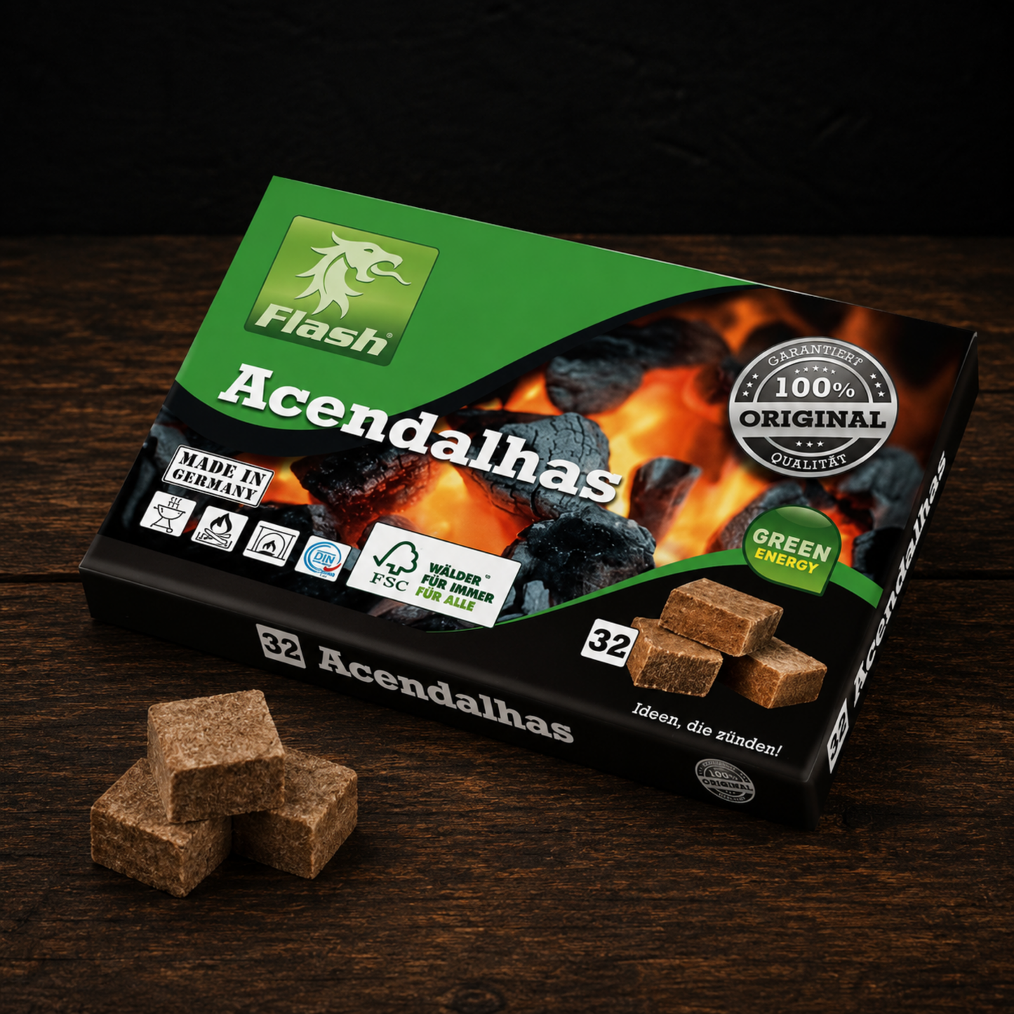 Acendalha Madeira Eco 32 Unidades