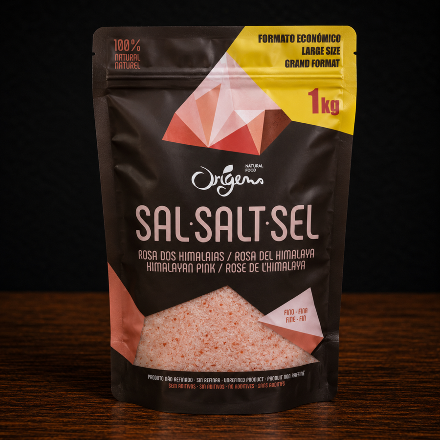 Origem Sal Rosa Fino Himalaias 1KG