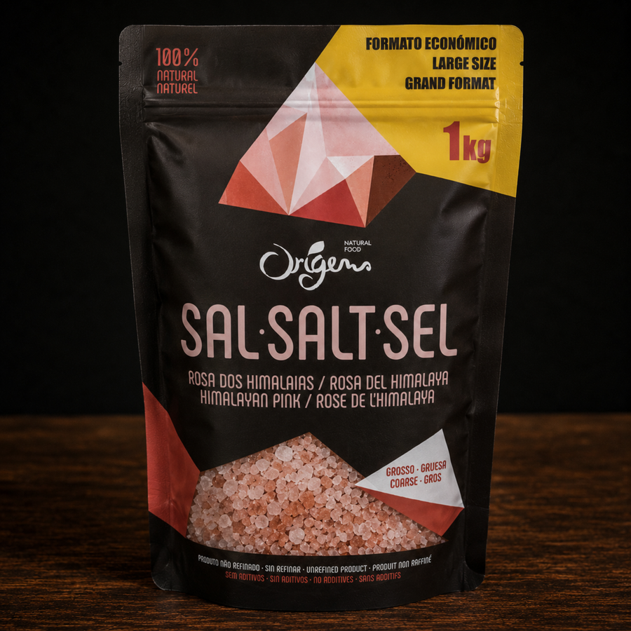 Origem Sal Rosa Grosso Himalaias 1KG
