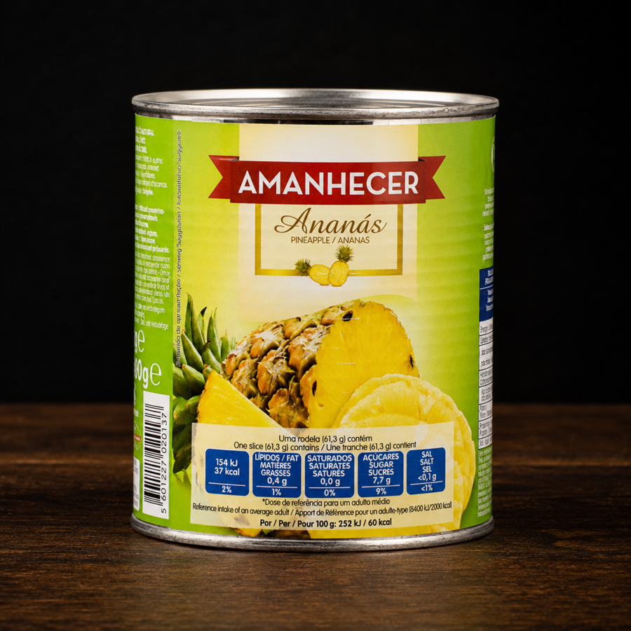 Amanhecer Ananas Em Rodelas 820G