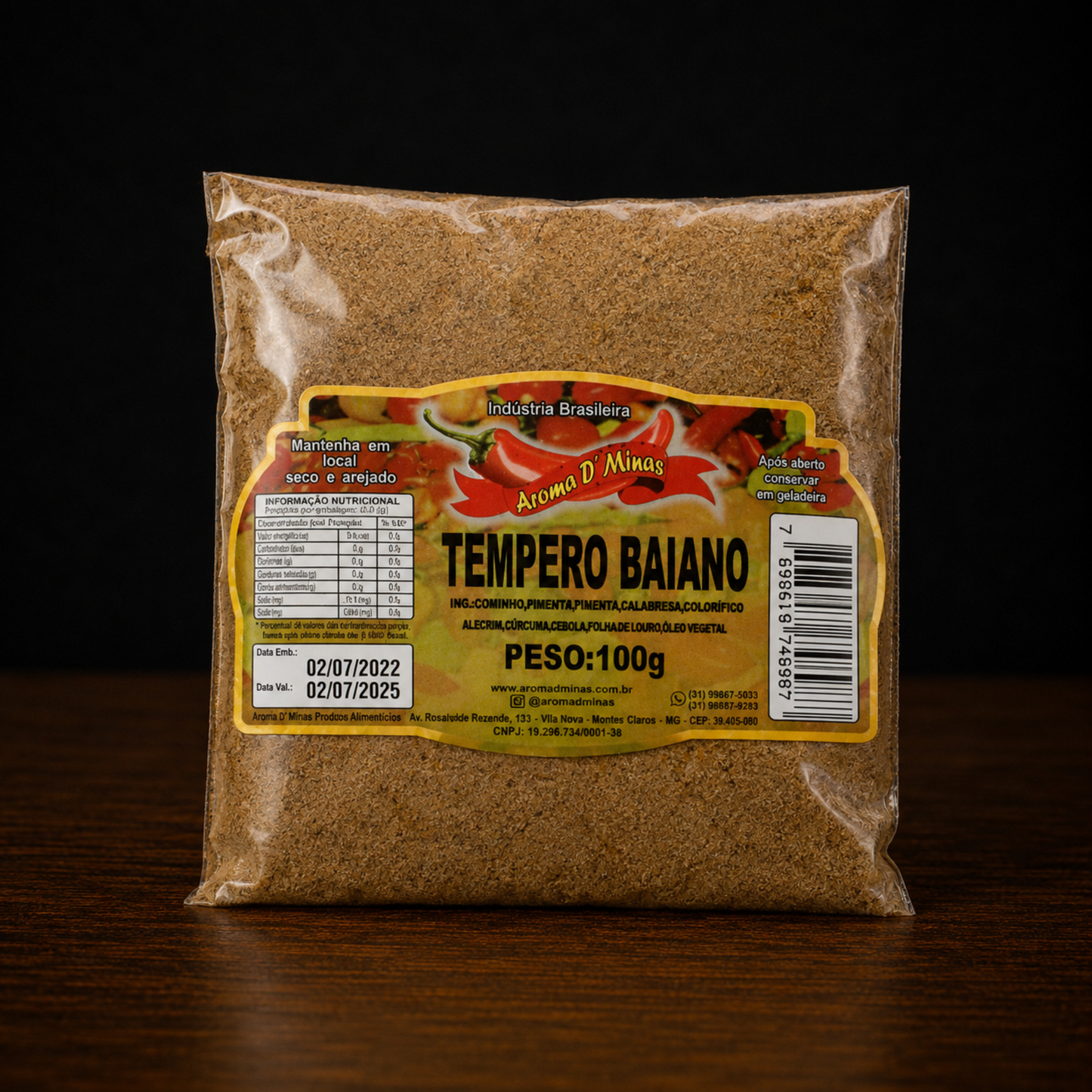 Aroma D Minas Tempero Baiano 100G